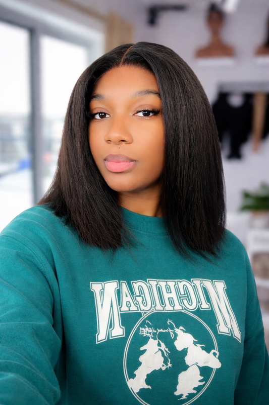 LL sleek Yaki Bob - 13x4 Lace Front Wig